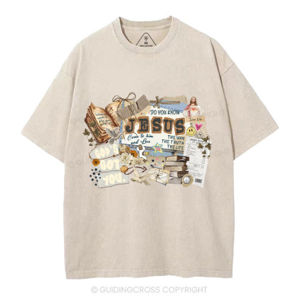 Do You Know Jesus Christian Washed T-Shirt