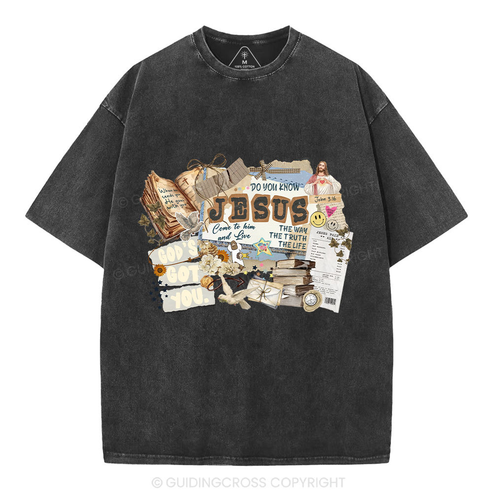 Do You Know Jesus Christian Washed T-Shirt