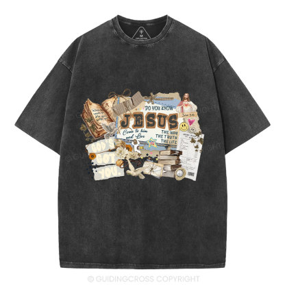 Do You Know Jesus Christian Washed T-Shirt