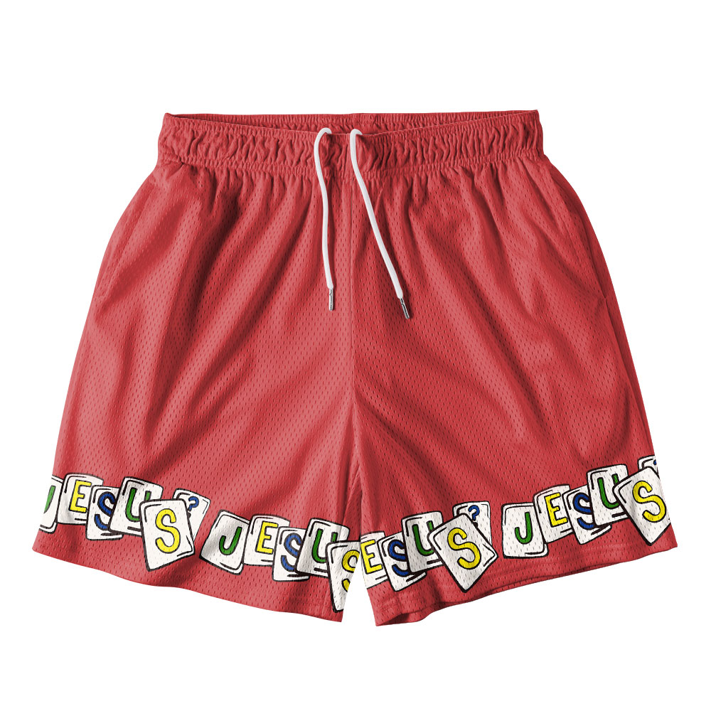 Do u-no Jesus Christian Mesh Shorts