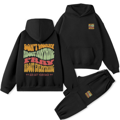 Don't Worry About Anything Christian Premium Fleece Hoodie Set
