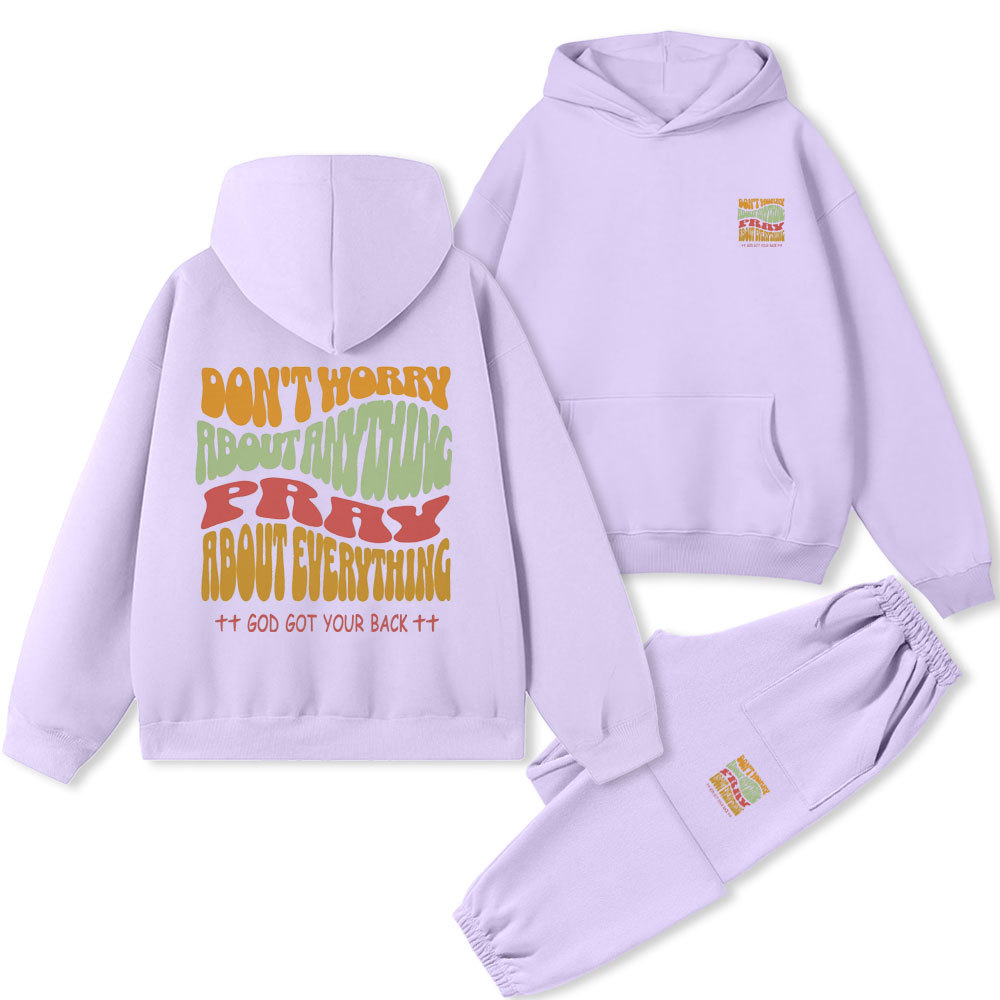 Don't Worry About Anything Christian Premium Fleece Hoodie Set