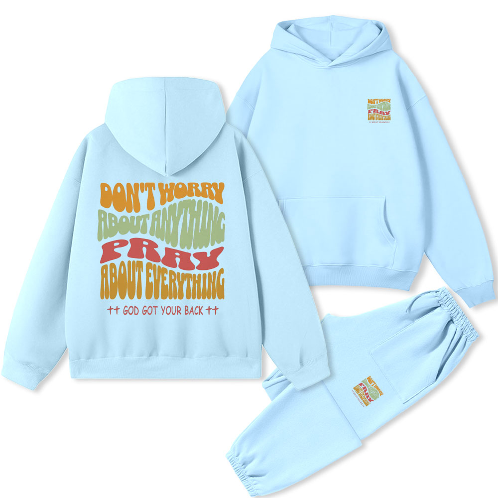 Don't Worry About Anything Christian Premium Fleece Hoodie Set