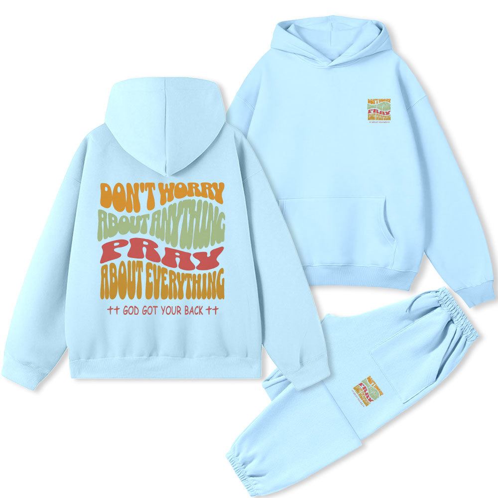 Don't Worry About Anything Christian Premium Fleece Hoodie Set