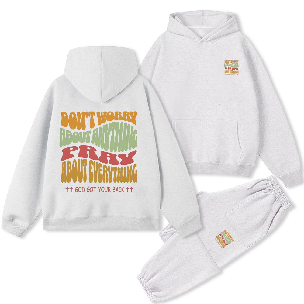 Don't Worry About Anything Christian Premium Fleece Hoodie Set