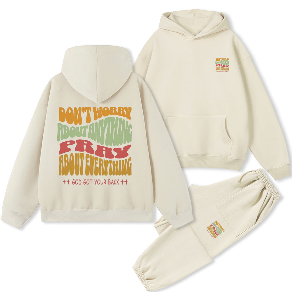 Don't Worry About Anything Christian Premium Fleece Hoodie Set