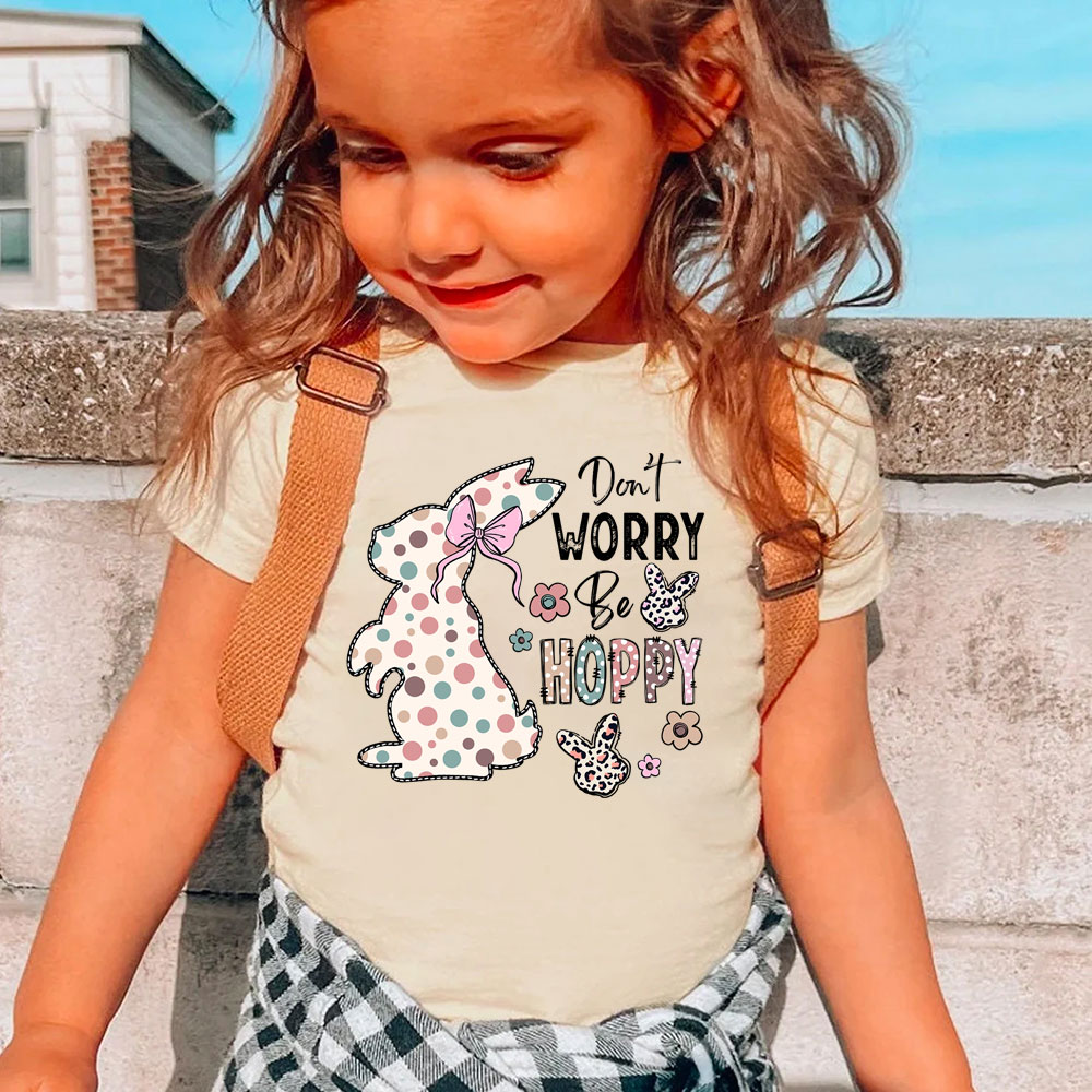 Don't Worry Be Hoppy Easter Kid T-Shirt