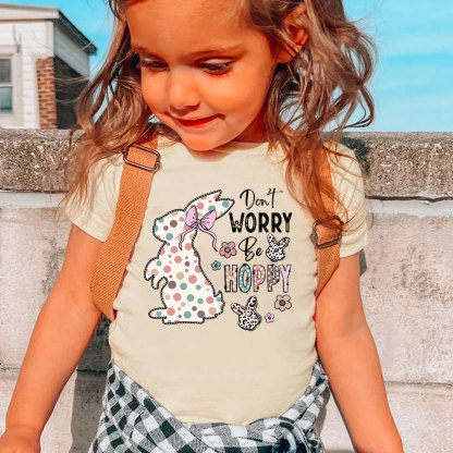 Don't Worry Be Hoppy Easter Kid T-Shirt