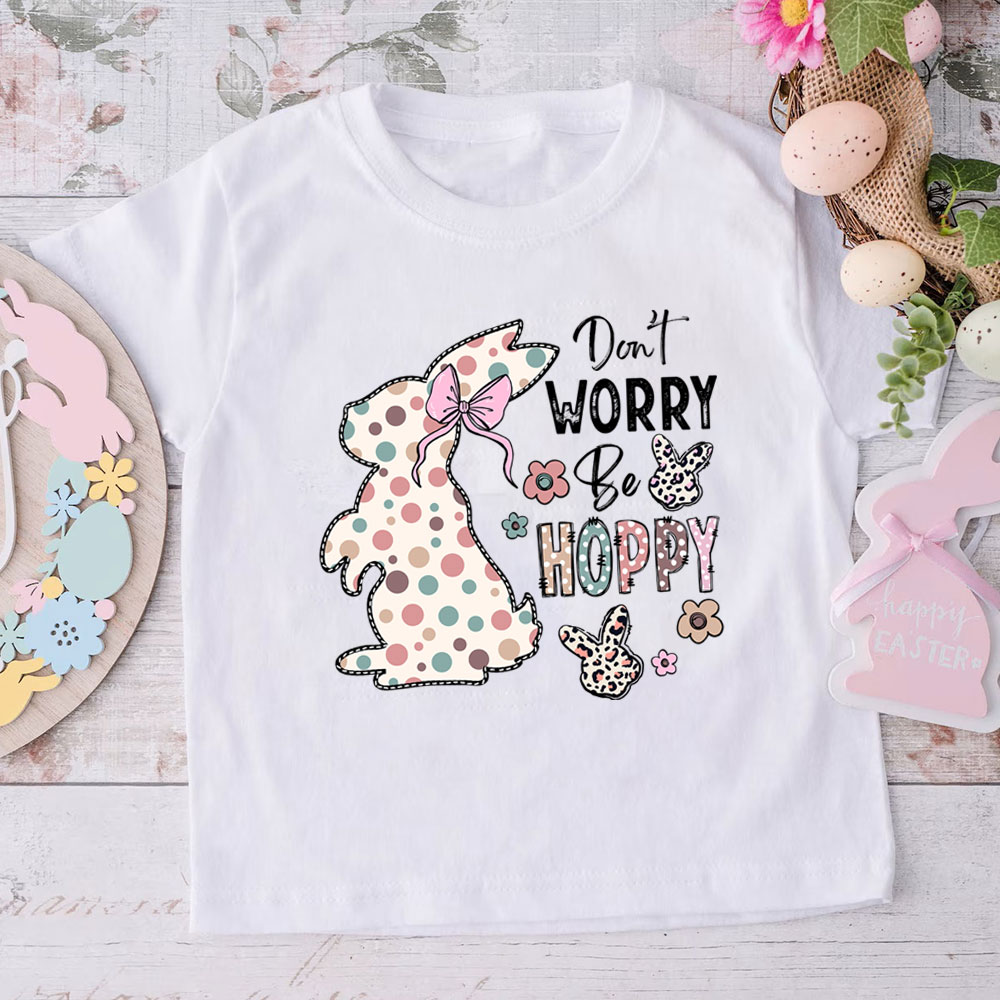 Don't Worry Be Hoppy Easter Kid T-Shirt
