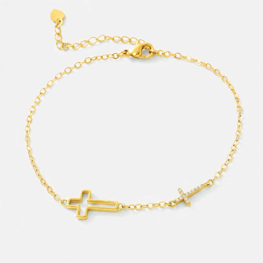 Double Cross Christian Bracelet