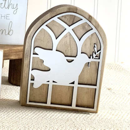 Easter Scene Wooden Decoration