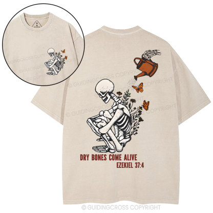 Dry Bones Come Alive Christian Washed T-Shirt