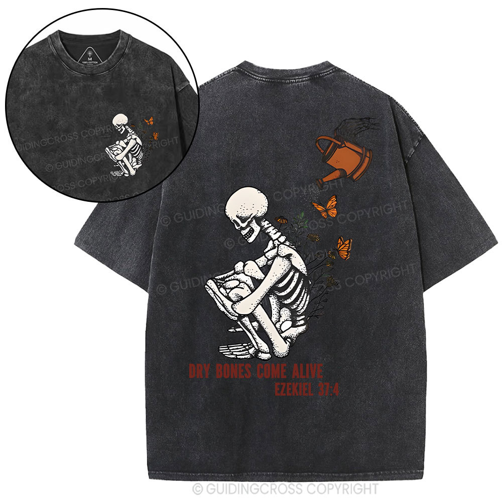 Dry Bones Come Alive Christian Washed T-Shirt