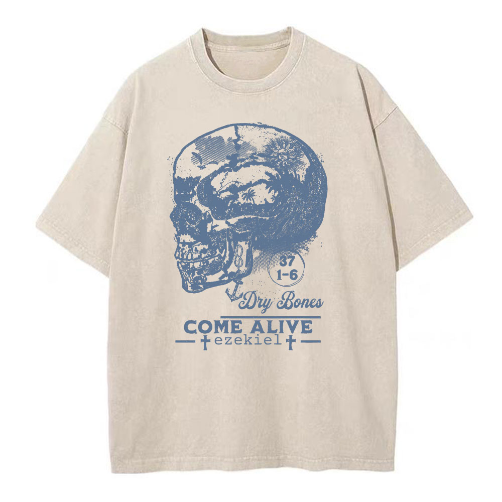 Dry Bones Come Alive Christian Washed T-Shirt