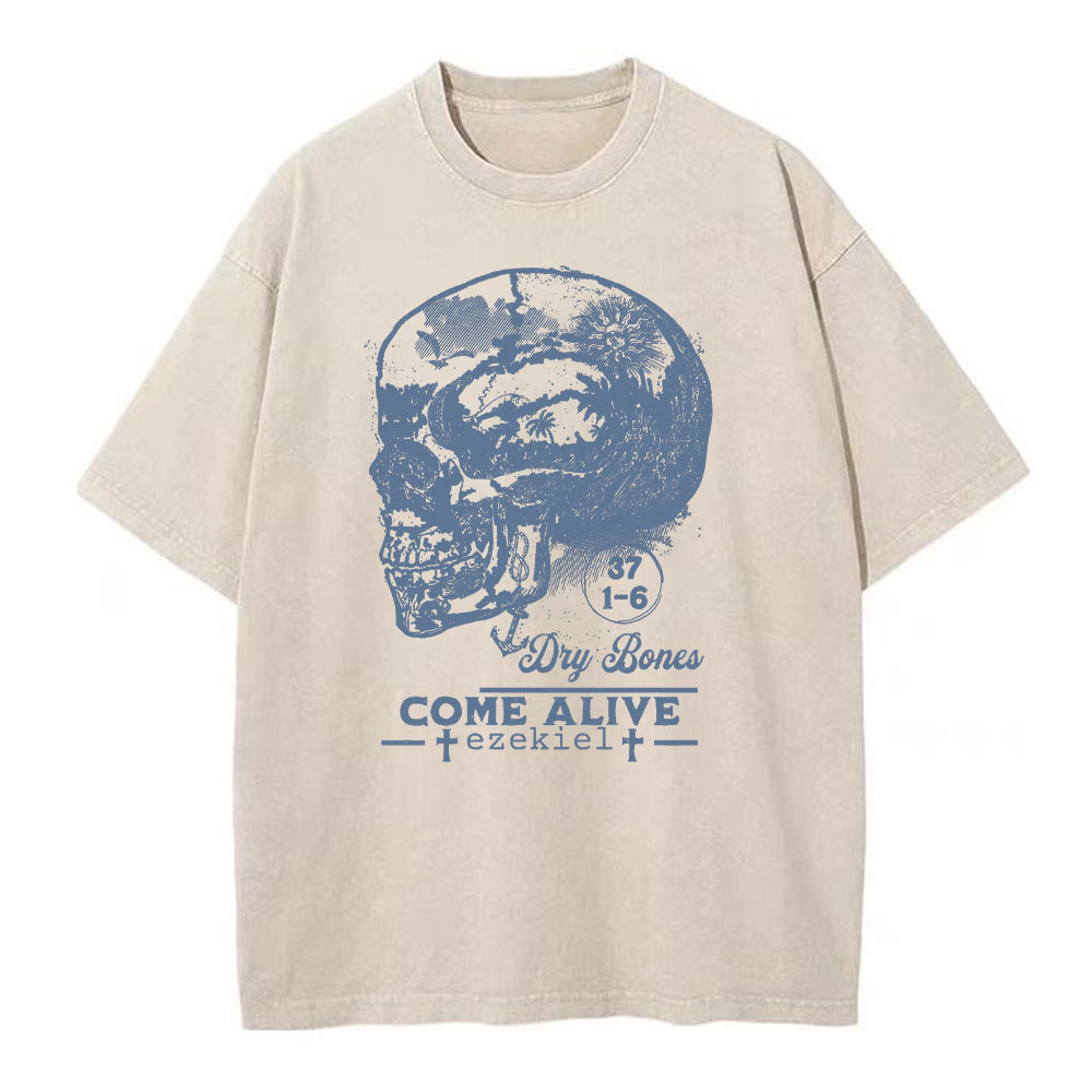 Dry Bones Come Alive Christian Washed T-Shirt