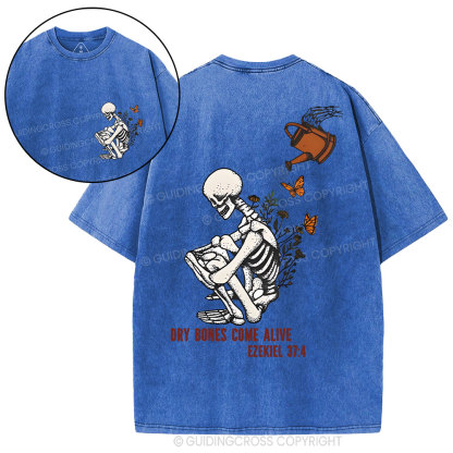 Dry Bones Come Alive Christian Washed T-Shirt
