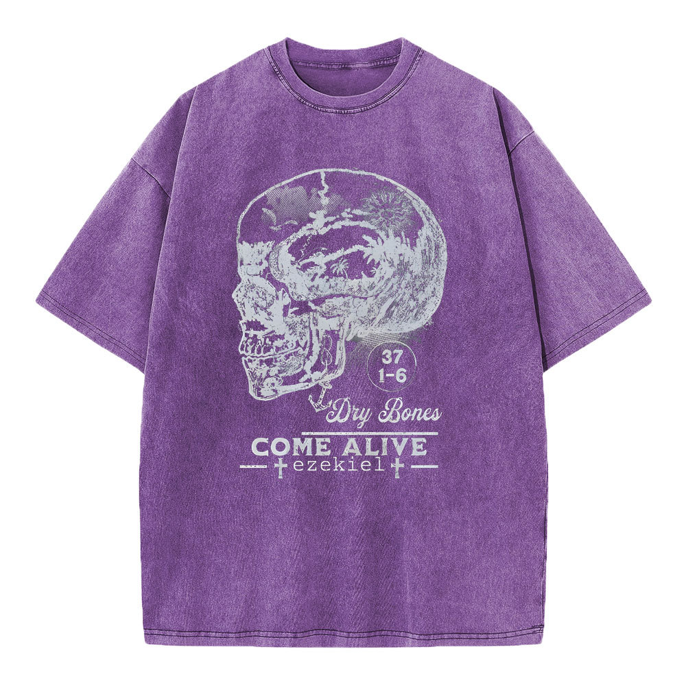 Dry Bones Come Alive Christian Washed T-Shirt