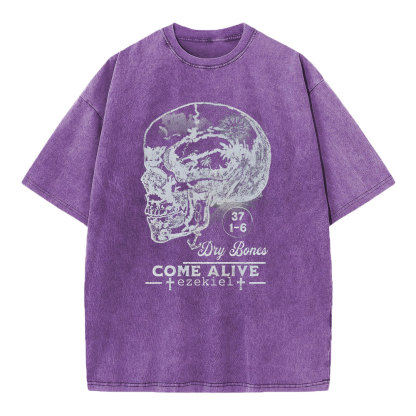 Dry Bones Come Alive Christian Washed T-Shirt