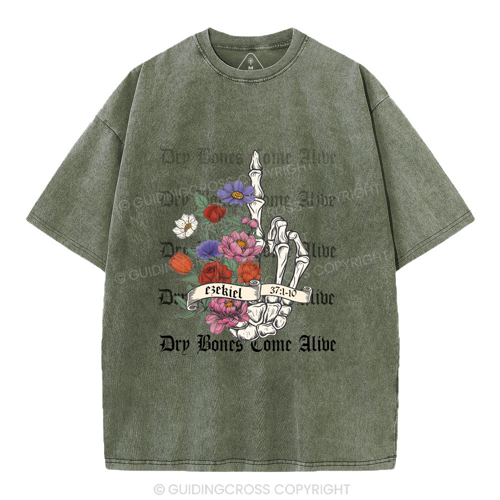 Dry Bones Come  Alive Christian Washed T-Shirt