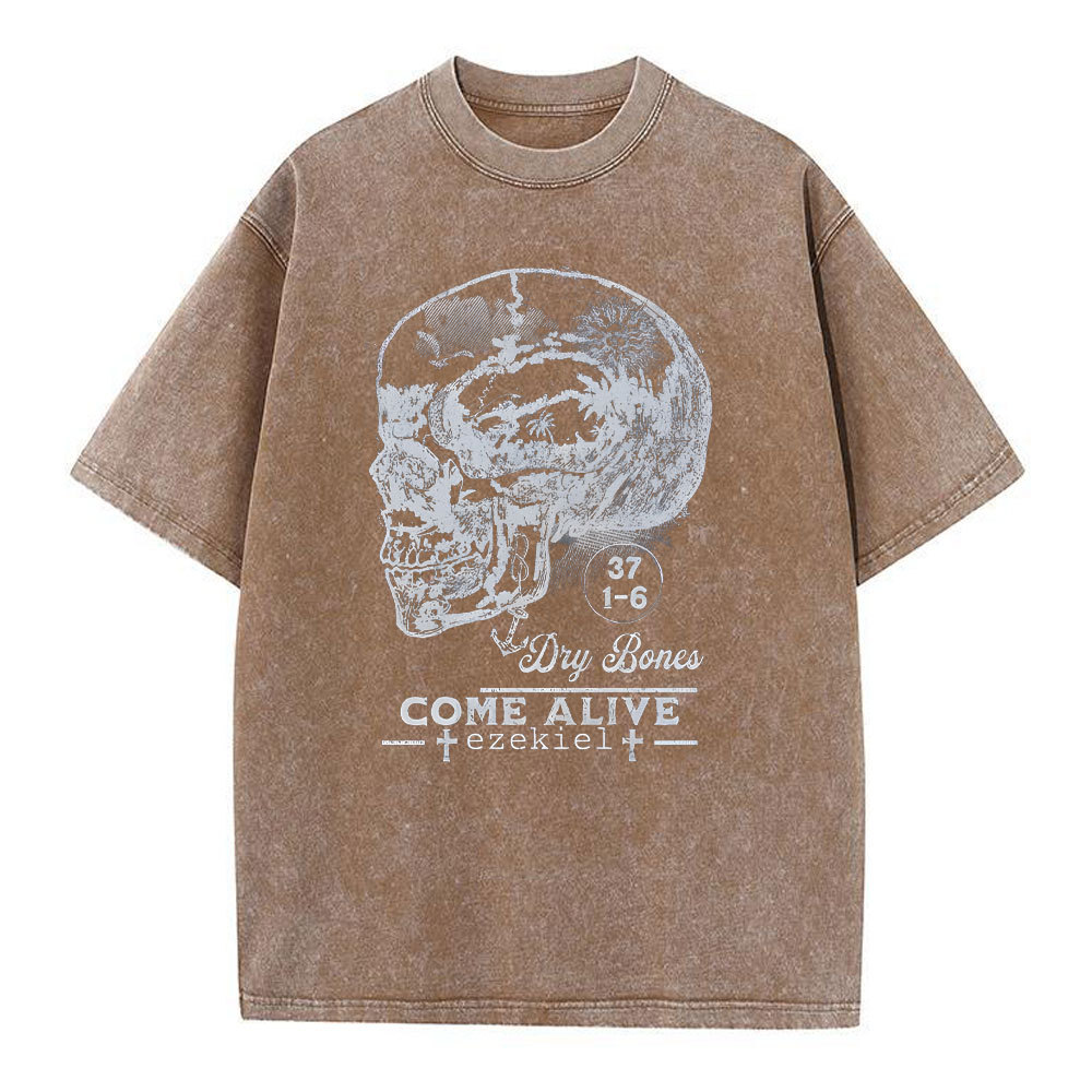 Dry Bones Come Alive Christian Washed T-Shirt