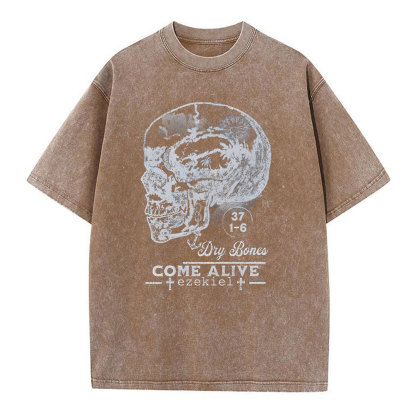 Dry Bones Come Alive Christian Washed T-Shirt