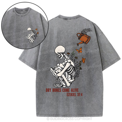 Dry Bones Come Alive Christian Washed T-Shirt