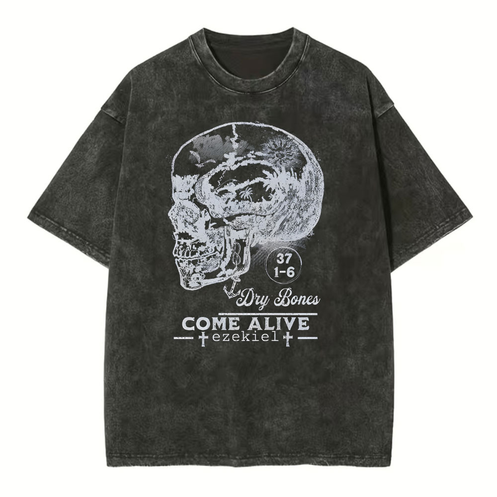Dry Bones Come Alive Christian Washed T-Shirt Sale - GuidingCross