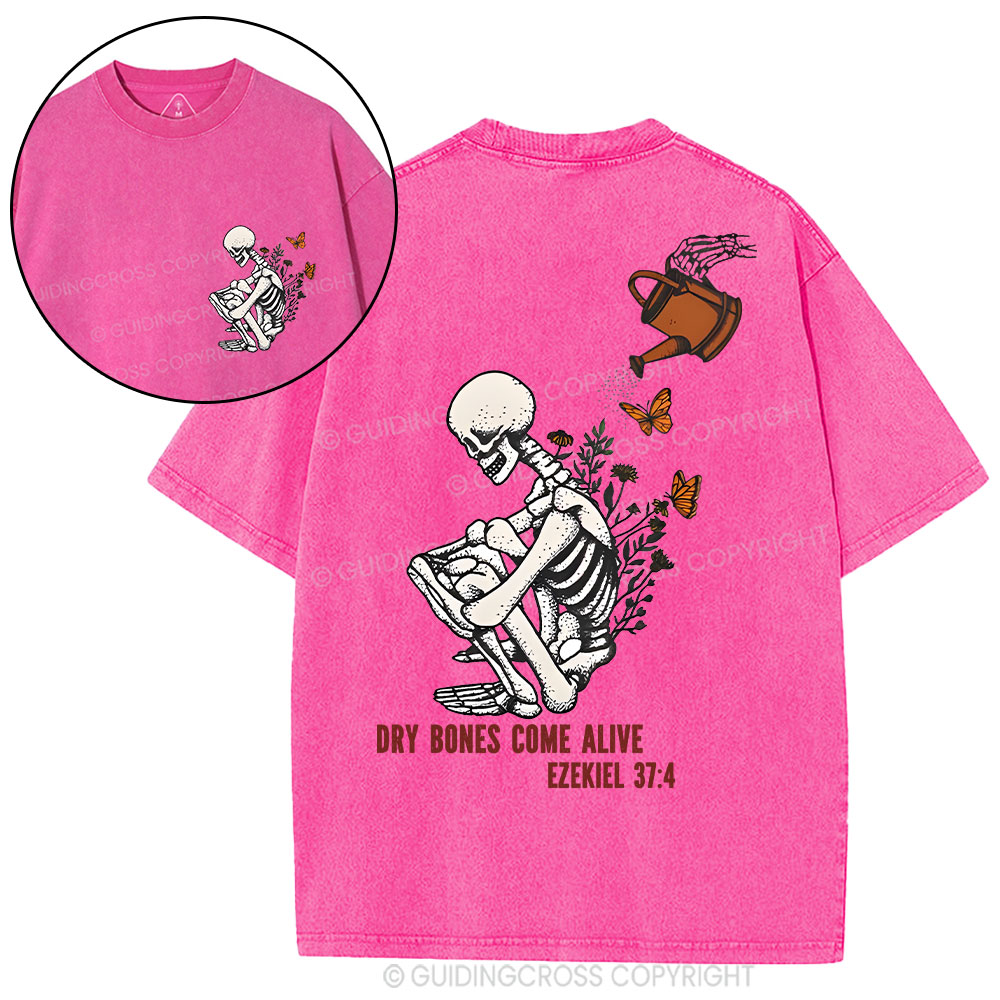 Dry Bones Come Alive Christian Washed T-Shirt