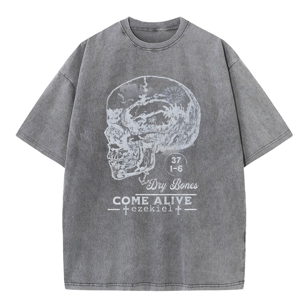 Dry Bones Come Alive Christian Washed T-Shirt