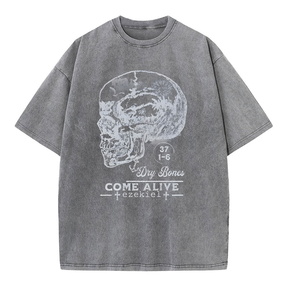 Dry Bones Come Alive Christian Washed T-Shirt