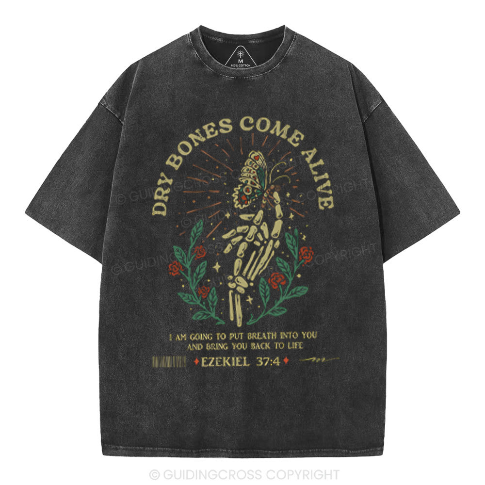 Dry Bones Come Alive Christian Washed T-Shirt