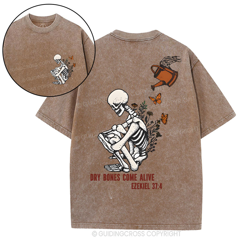 Dry Bones Come Alive Christian Washed T-Shirt