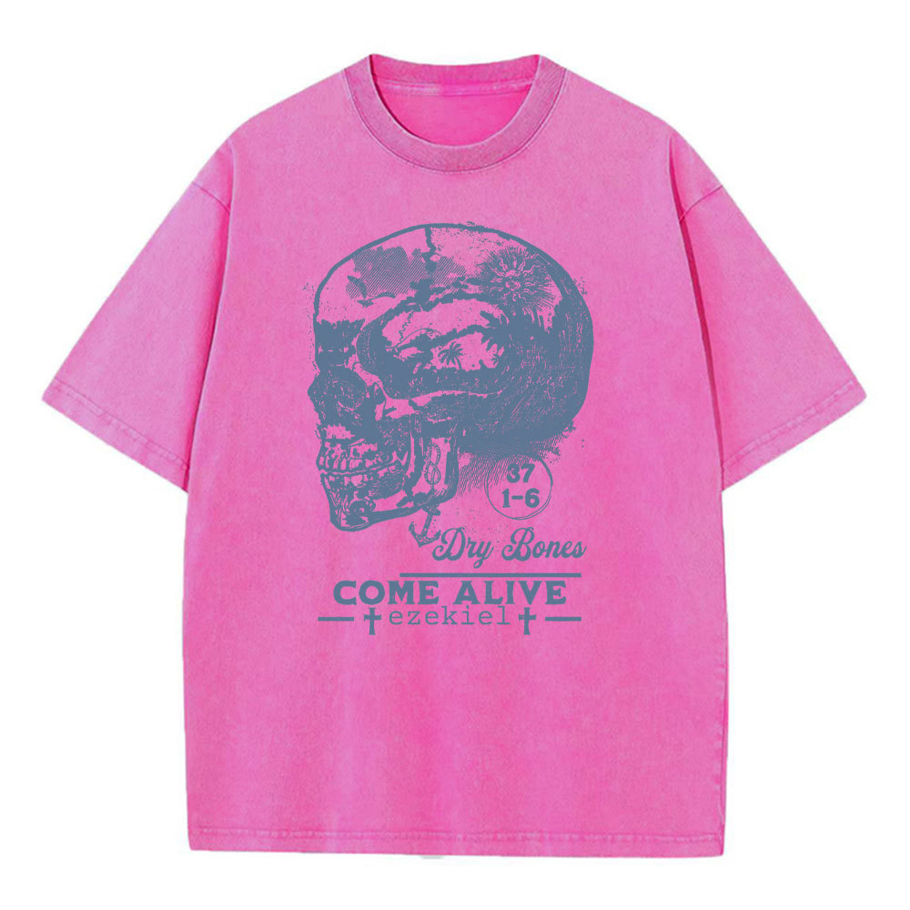 Dry Bones Come Alive Christian Washed T-Shirt
