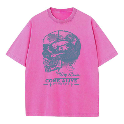 Dry Bones Come Alive Christian Washed T-Shirt