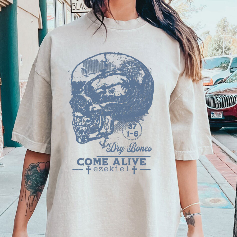 Dry Bones Come Alive Christian Washed T-Shirt