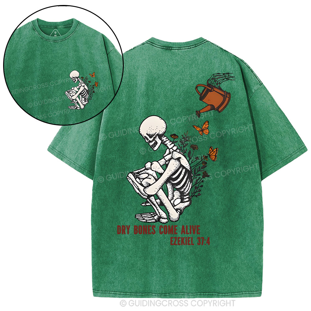 Dry Bones Come Alive Christian Washed T-Shirt