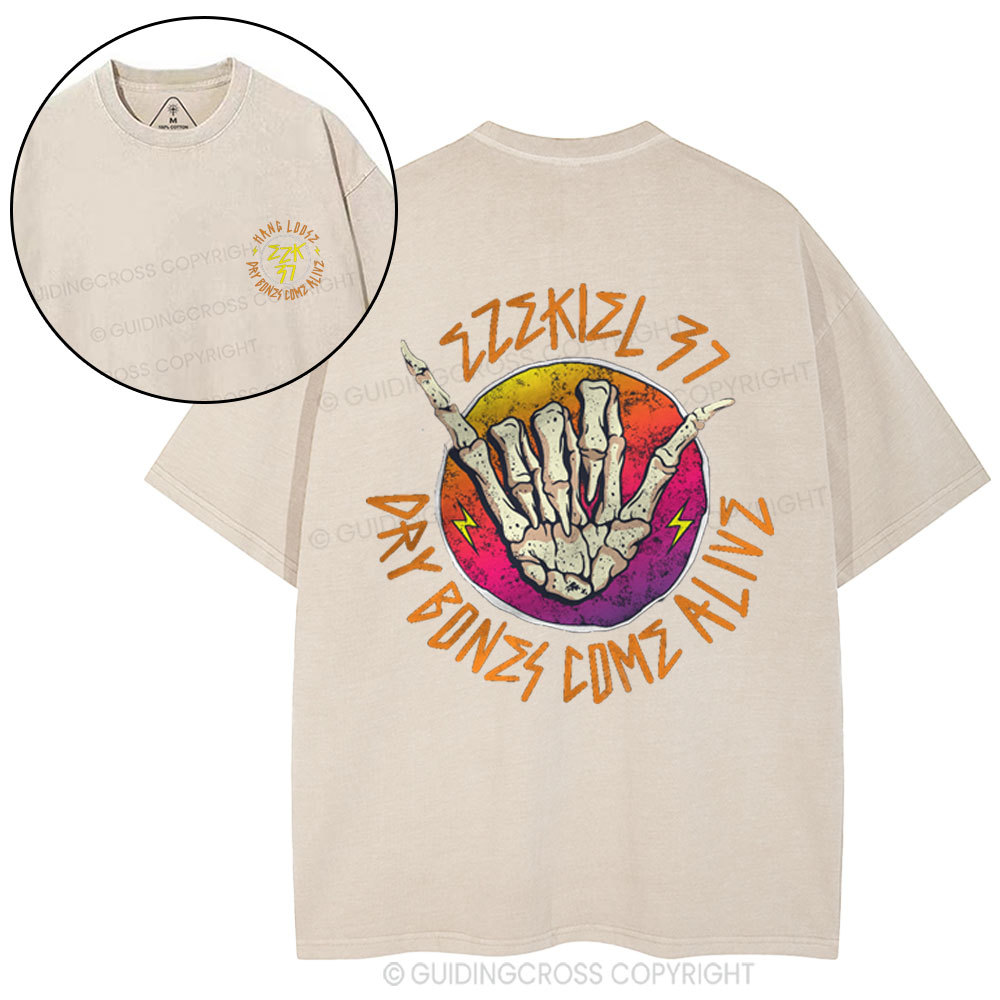 Dry Bones Come Alive Christian Washed T-Shirt