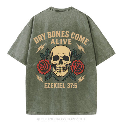 Dry Bones Come Alive Christian Washed T-Shirt