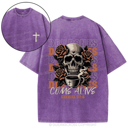 Dry Bones Come Alive Christian Washed T-Shirt
