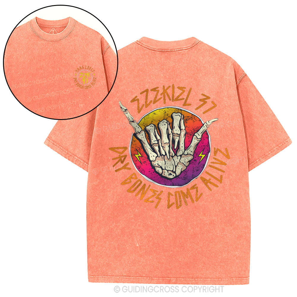 Dry Bones Come Alive Christian Washed T-Shirt