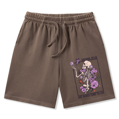 Dry Bones Come To Alive Christian Washed Shorts