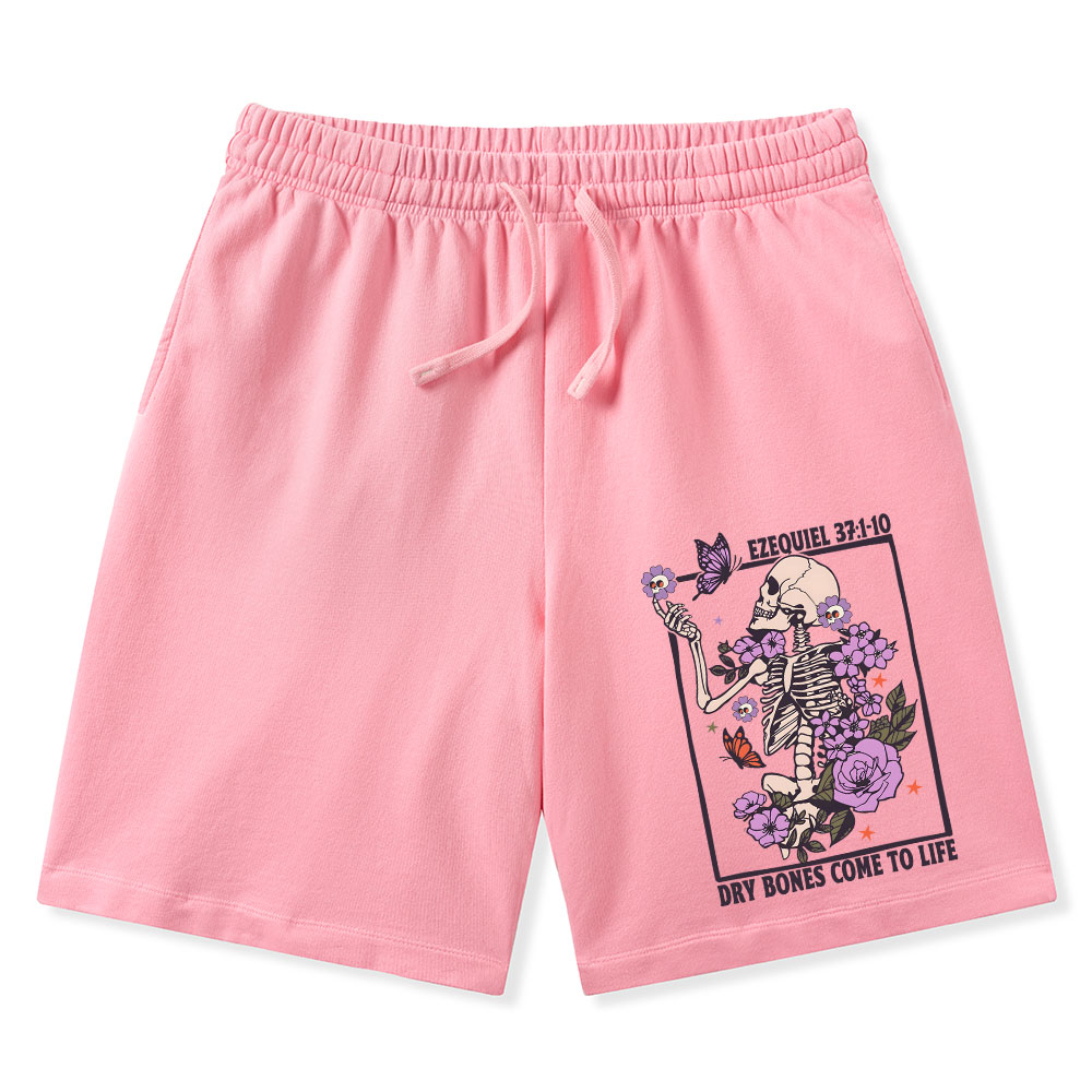 Dry Bones Come To Alive Christian Washed Shorts