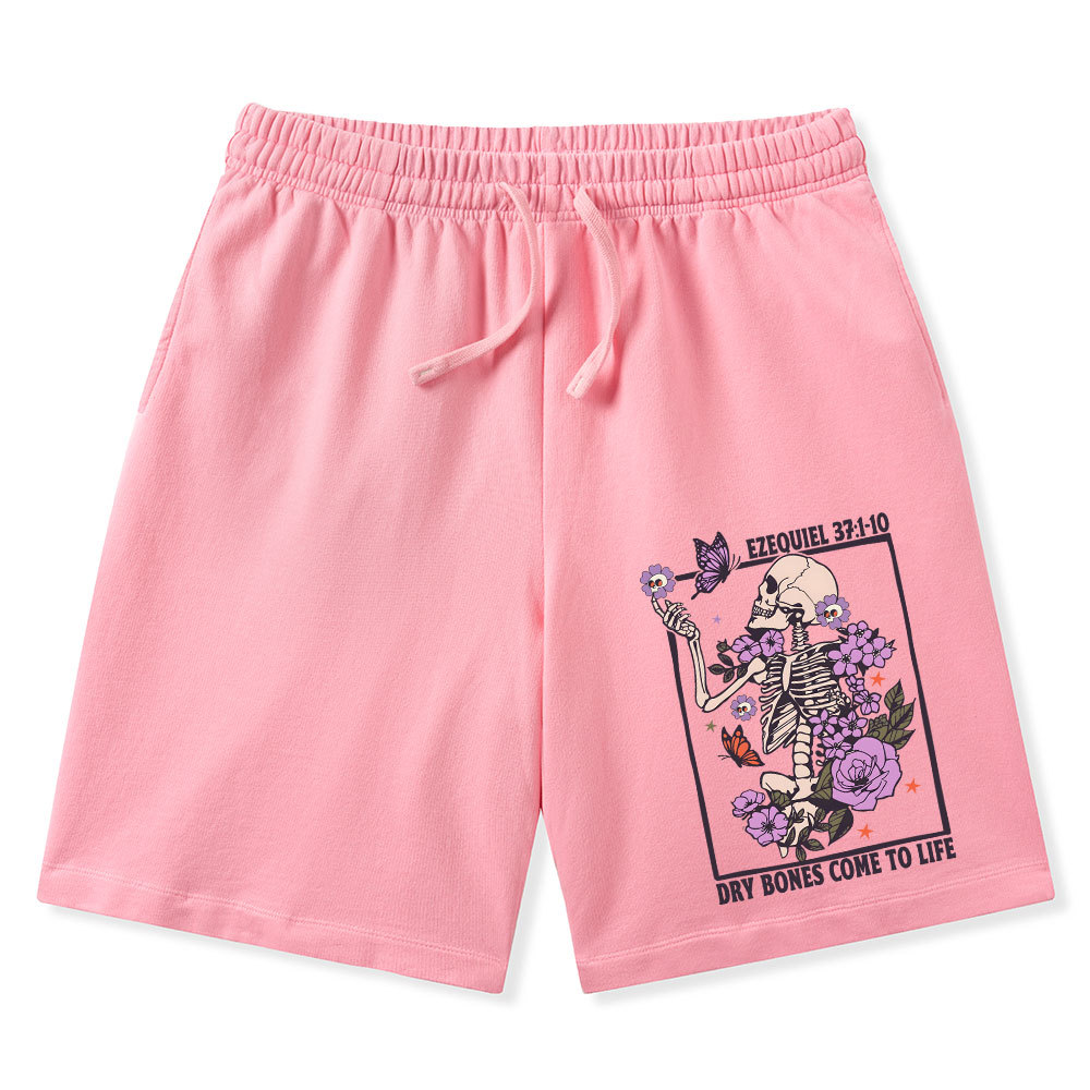 Dry Bones Come To Alive Christian Washed Shorts