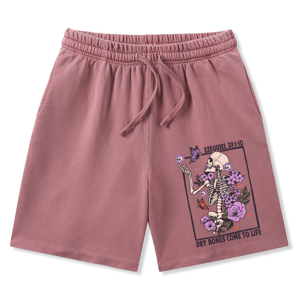 Dry Bones Come To Alive Christian Washed Shorts