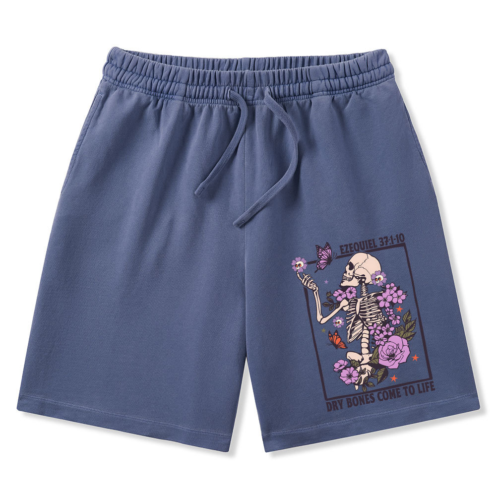 Dry Bones Come To Alive Christian Washed Shorts