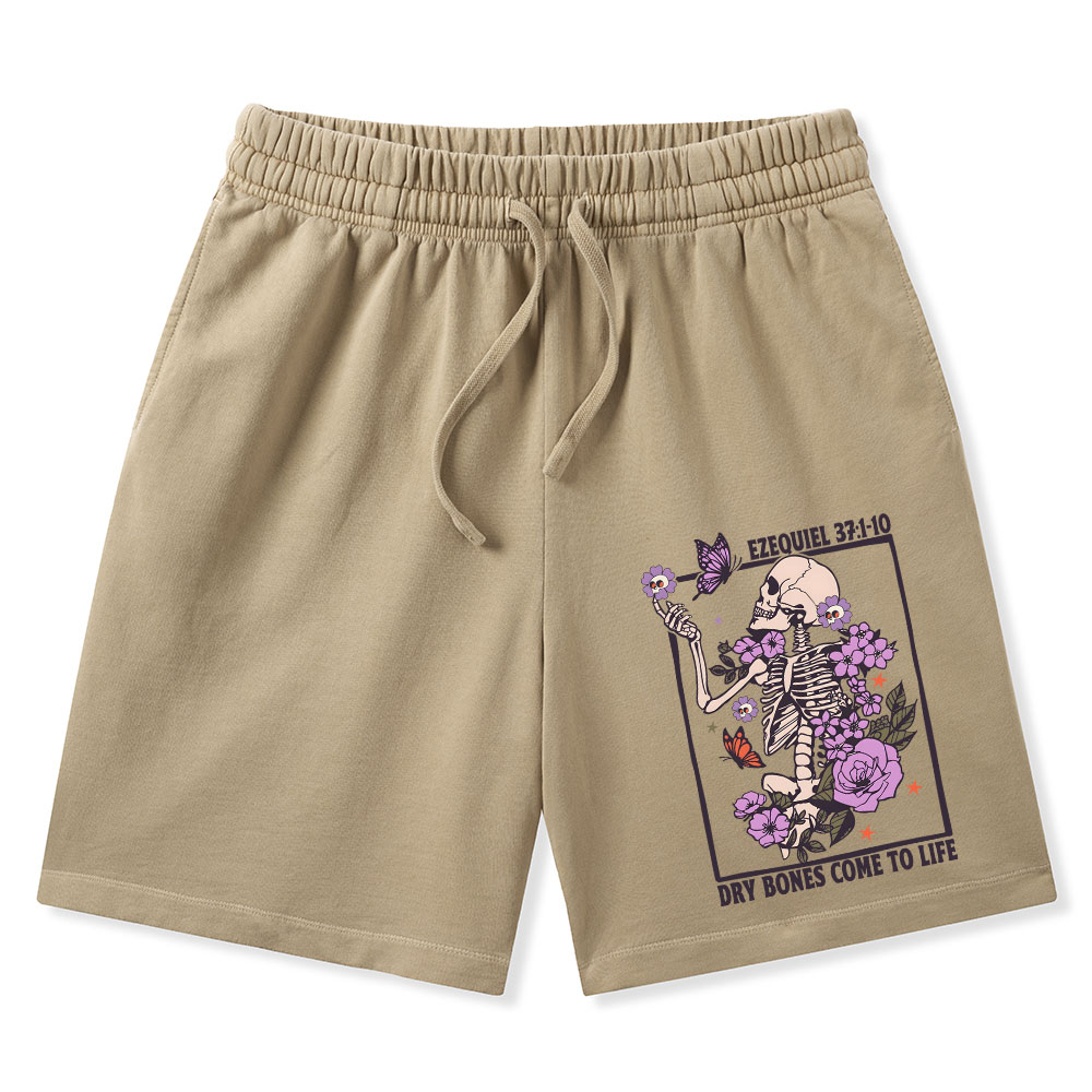 Dry Bones Come To Alive Christian Washed Shorts