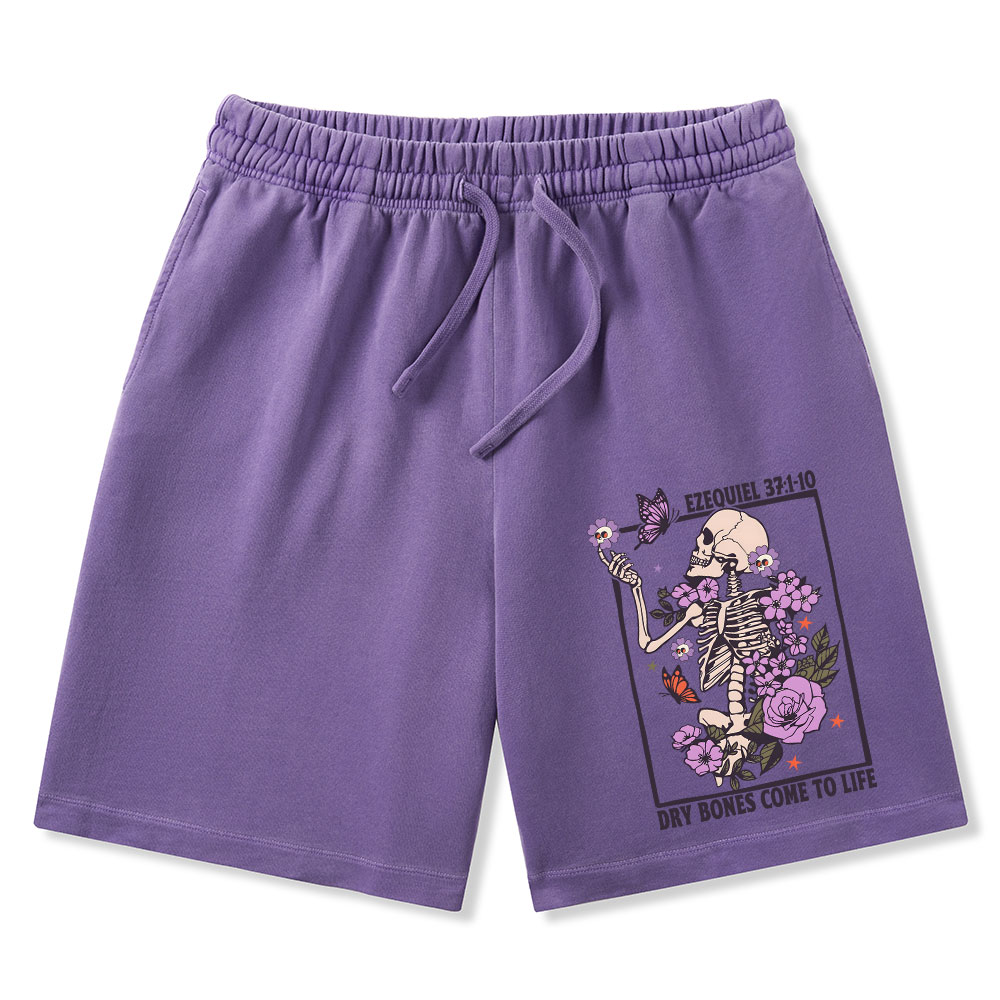 Dry Bones Come To Alive Christian Washed Shorts