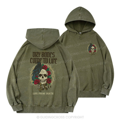 Dry Bones Come To Life Christian Washed Hoodie