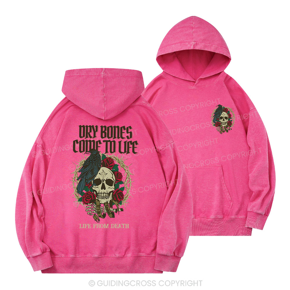 Dry Bones Come To Life Christian Washed Hoodie