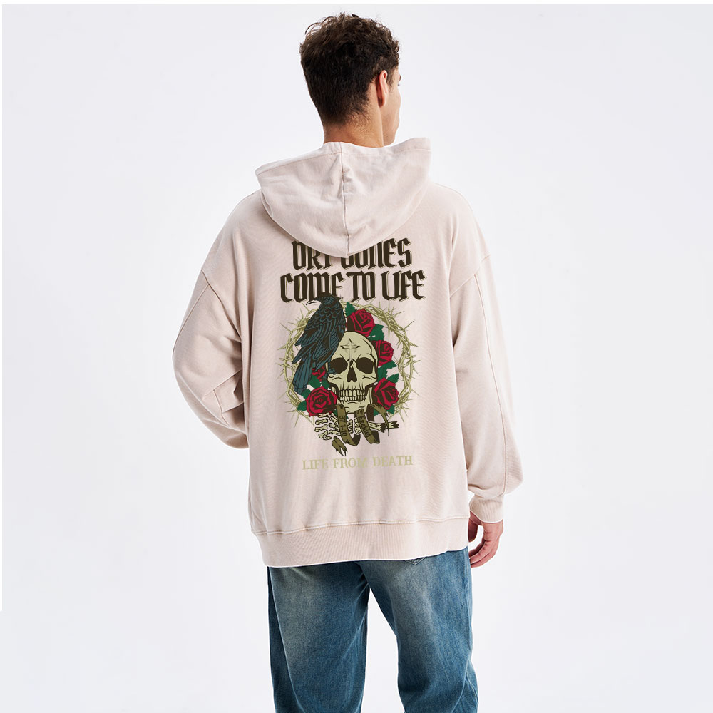 Dry Bones Come To Life Christian Washed Hoodie